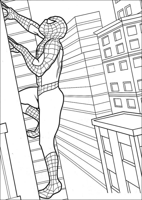 Plansa de colorat cu Spiderman 68 65